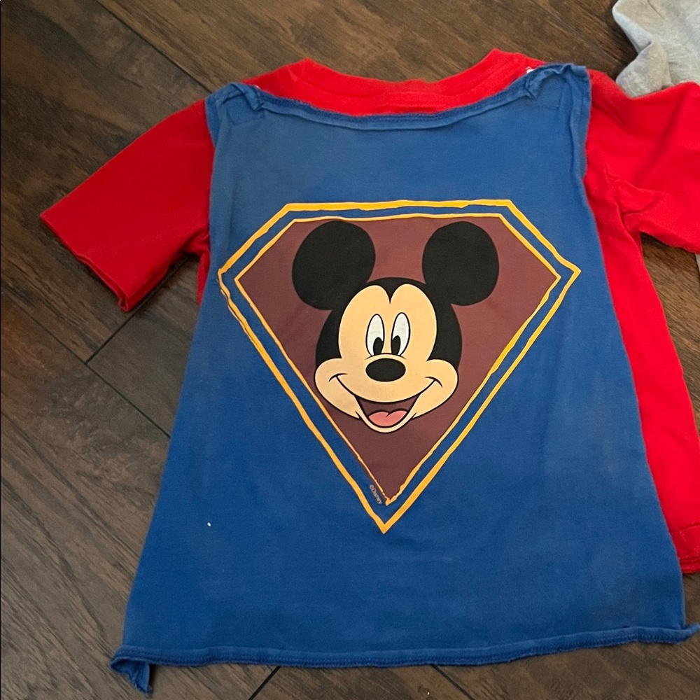 Disney Mickey Mouse T-Shirt Set - Red and Gray - Picture 4 of 7
